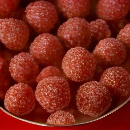 the cherry mixture is shaped into equal balls.