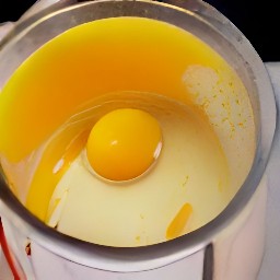an orange mixture.