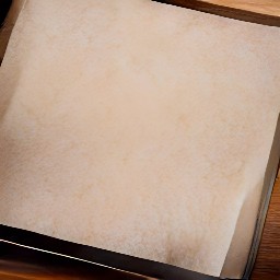 this action will result in a baking sheet that is lined with parchment paper.