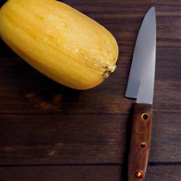 a spaghetti squash with small holes in it.
