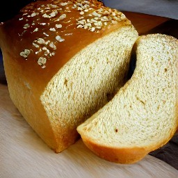 the honey oat bread is done baking.