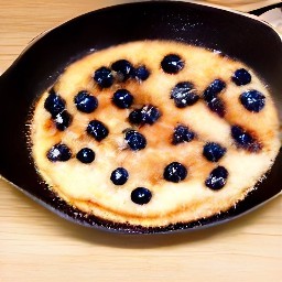 the pancakes cooked for two minutes and then removed from the heat.