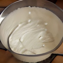 a batter made from egg whites, oatmeal, cheese curds, and vanilla extract.