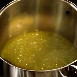a cooked mixture of vinegar and pureed fruit.