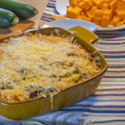 

This delicious and nutritious summer squash casserole is a baked dish perfect for dinner; it's made with summer squash, butter, eggs, onions, crackers and cheddar cheese - free of nuts and soy.