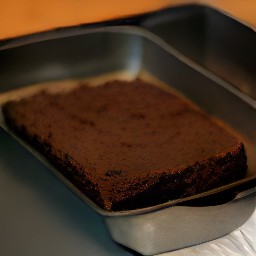 the cake is done baking when the heat is turned off and the cake pan is taken out of the oven.
