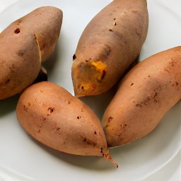 a cooked sweet potato.