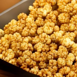 after 20 minutes, the jelly roll pan should be taken out of the oven and the popcorn stirred.