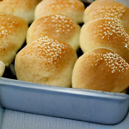 the bread buns are done and should be removed from the oven.