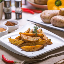 

Delicious vegan roasted peppered potato wedges, a nutritious gluten-free and allergen-friendly side dish bursting with flavor!