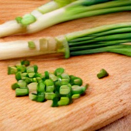 chopped scallions.