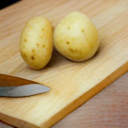 the potatoes are pierced.