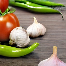 chopped onions, garlic, tomatoes, and green chili peppers.