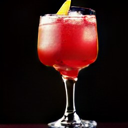 the cocktail is transferred to a glass.