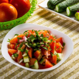 

Turkish salad is a delicious, healthy vegan side dish made of fresh tomatoes and lemons that is free from gluten, eggs, nuts, soy and lactose - perfect for those with dietary restrictions!