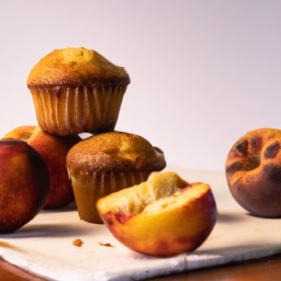 

These delicious, nut- and lactose-free peach muffins are the perfect dessert, baking or tart treat made with all purpose flour, granulated sugar, brown sugar, eggs and sunflower oil!