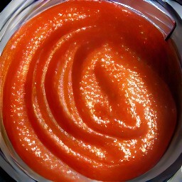 a roasted red bell pepper puree.