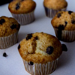 a tray of muffins.