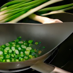 a garlic-scallion mixture.