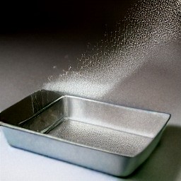the pan coated with a thin layer of cooking spray.