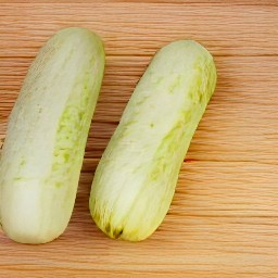 the cucumbers are peeled with a peeler.