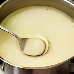 a pot of lemon soymilk pudding.