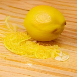the zester will remove the lemon's outermost layer of skin, known as the zest.
