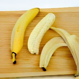 peeled bananas.