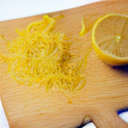 lemon zest and lemon juice.