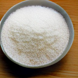 a dry mixture of granulated sugar, all-purpose flour, salt, baking powder and ground cinnamon.