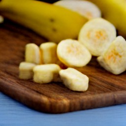 chopped peeled bananas.
