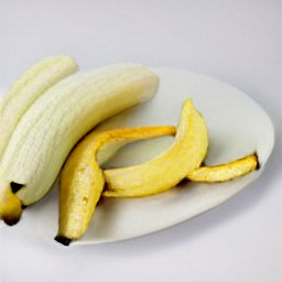 peeled bananas.