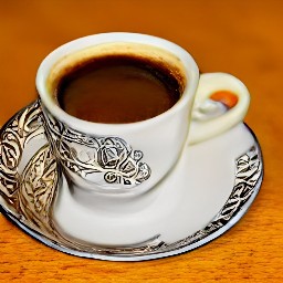 this action will serve a turkish coffee in a cup.