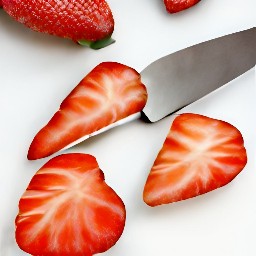 a sliced strawberry.