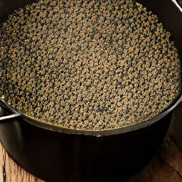 a cooked lentil dish.