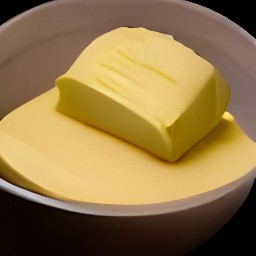 a bowl of melted butter.