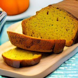 a loaf of pumpkin bread.