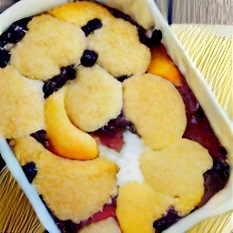 a blueberry peach cobbler.