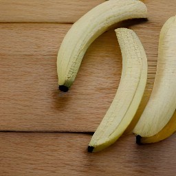 peeled bananas.