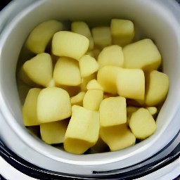 cooked apples.