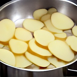 boiled potatoes.