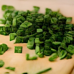 chopped basil.