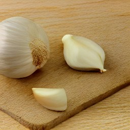 peeled garlic.