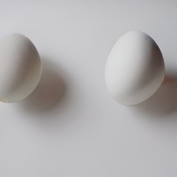 peeled, rinsed eggs.
