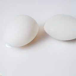 the boiled eggs are rinsed with cold water.