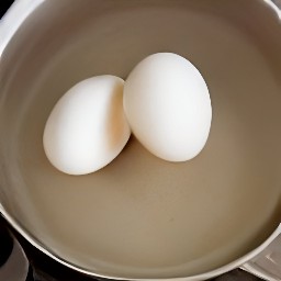 two boiled eggs.