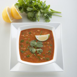

Zesty Harira Soup is a delicious, nutritious vegan dinner option that is totally free of nuts, gluten, eggs and soy. Packed with veggies like onions, chili peppers, tomato puree and lentils.