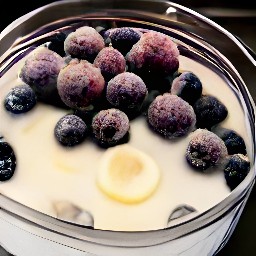 a blueberry mixture.