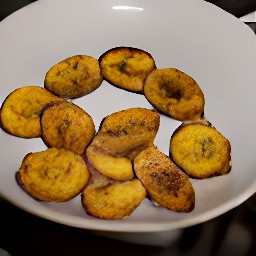 a flattened fried plantain.