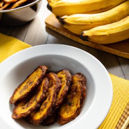 

Fried plantain is a delicious vegan, gluten-free, nut-free, egg-free and lactose free snacks or appetizers made with plantains and vegetable oil.